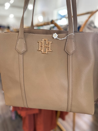 Taupe Heath Pebble Texture Tote Bag