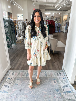 Floral Fields Tiered Mini Dress