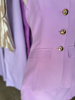 Lavendar Sweet & Sophisticated Crepe Romper Mini Dress