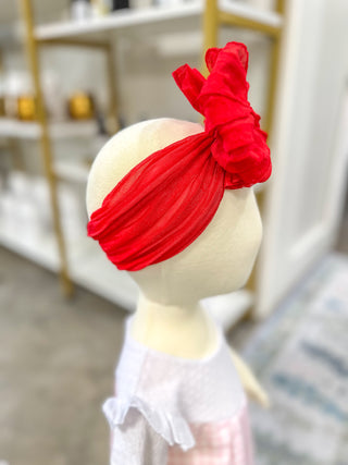 Frilly Frou Bright Red Bow Headband