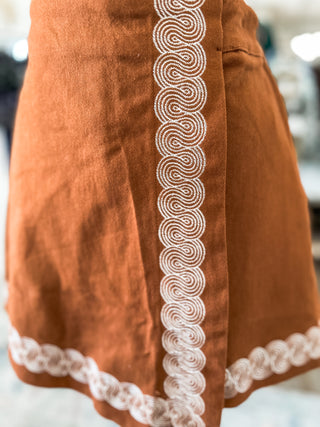 Camel & Flair Wrap Skort