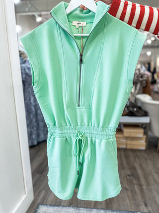 Mint On The Run Athleisure Romper