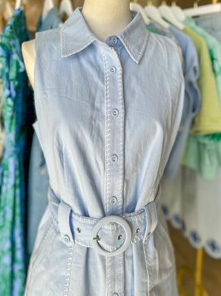 The Blue Bay Belted Mini Dress