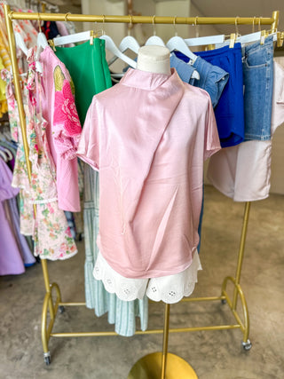 Pink Timeless Touch Satin Top