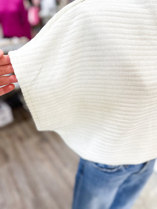 The Pearl Shimmer Mock Neck Top