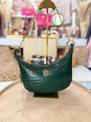 Hunter Green Mallory Crossbody W/ Tassel | Caroline Hill