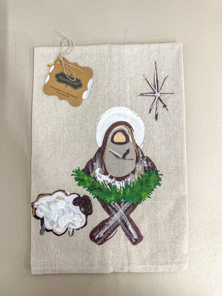 Jesus Hand Painted Towel