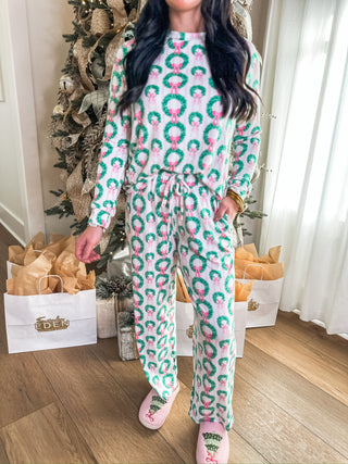 Annie Rosy Wreaths PJ Pant Set