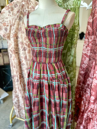 Colors of Fall Plaid Maxi Dress