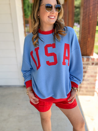 The Darling USA Knit Long Sleeve Top