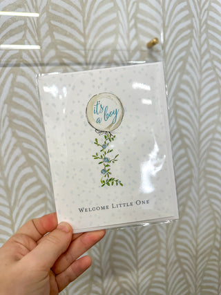 Its A Boy Welcome Little One Greeting Card