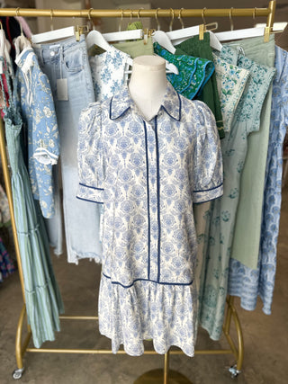 Blue Willow Darling MINI DRESS
