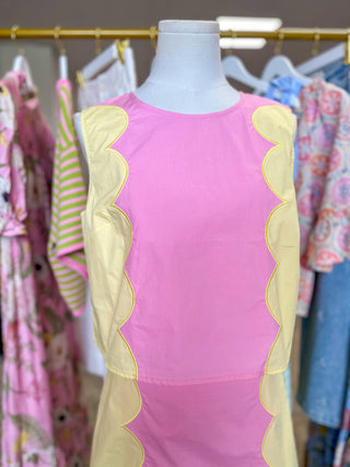 Pink Lemonade Sweetest Scallop Panels Skirt Set