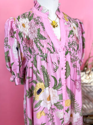Light Pink Dreaming of Florals Maxi Dress