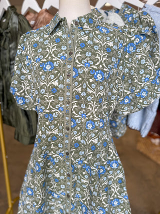Ashdown Abbey Olive Rory Mini Dress