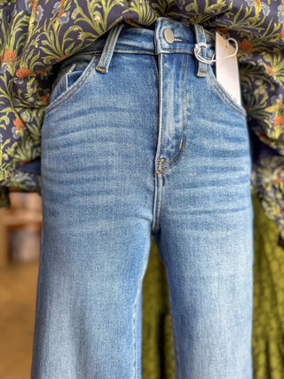 Jessica High Rise Kick Flare Denim Jeans