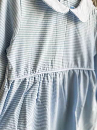 Claire Dress- Light Blue Stripe