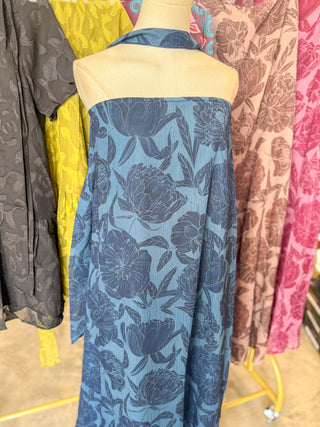 Navy Blooms Maxi Dress