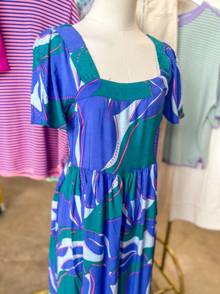 Blue Milena In The Shade Maxi Dress
