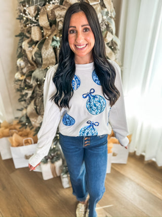 Kelly Blue Ornaments Sweatshirt