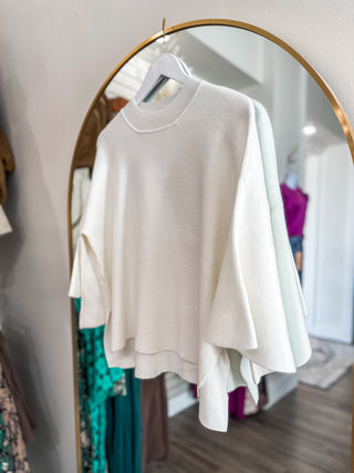 Ivory Bell Sleeve Sweater