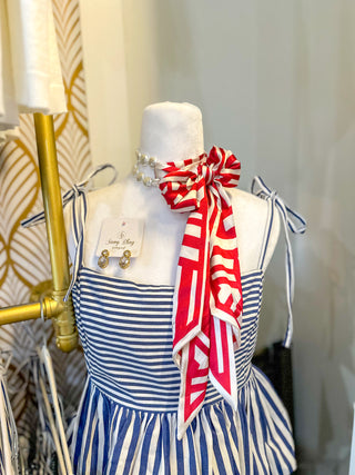 Red & White Scarf Styling Gift Set