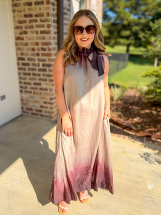 All Tied Up Ombre Maxi Dress