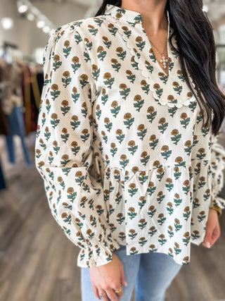 Ivory Millie Mae Petal Top
