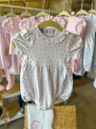 Juliette's Classics Print Ruffle Short Sleeve Bubble