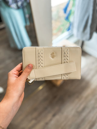 Ivory Carry-All Braided Wristlet