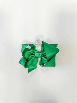 Forest Green Large Satin Bow