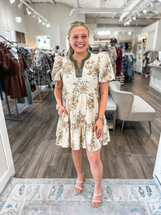Willow Breeze Ecru Mini Dress