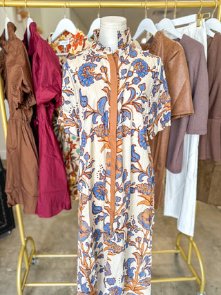 Ecru Harvest Floral Maxi Dress