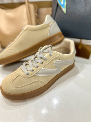 Beige & Blue Grey Deer-11 Sneakers