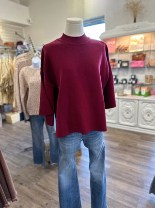 Cabernet Bell Sleeve Sweater