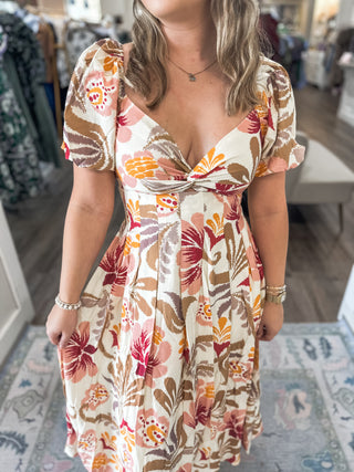 Petals in the Sun Midi Dress