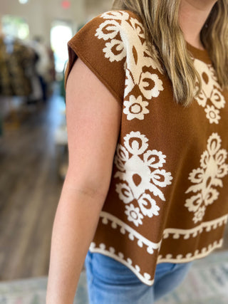 Brown Colette Knit Sleeveless Top