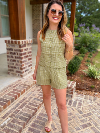 Matcha Green Festival Favorite Shorts Set
