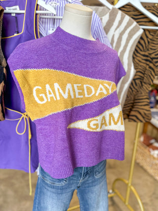 Gameday Perfect Mock Neck Sweater Vest