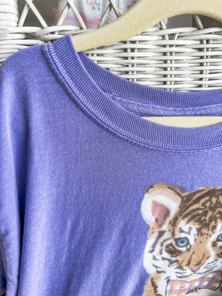 Boys Purple Sweet Little Tigers Tee