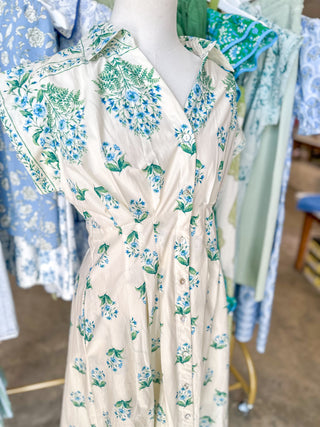 Cream Lovely Little Petals Midi Dress