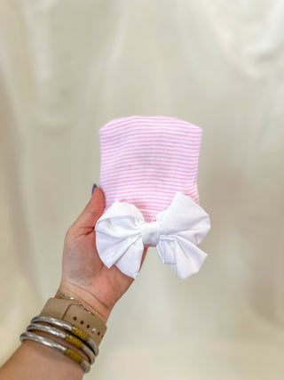 Pink W/ White Bow Sweet Hospital Hat