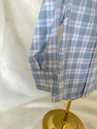 Blue Plaid Button Down Shirt