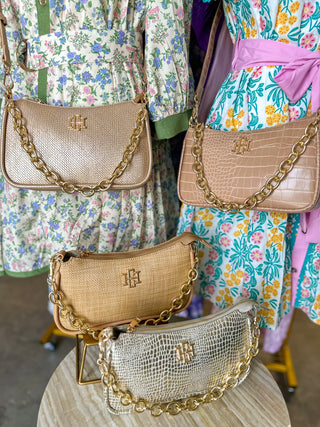 Woven Gold Joan Crossbody | Caroline Hill