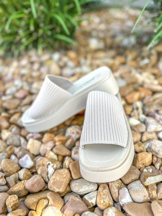 Nude Stretch Fabric Summer Casual Slides