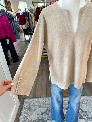 Oatmeal Chic & Elegant Sweater