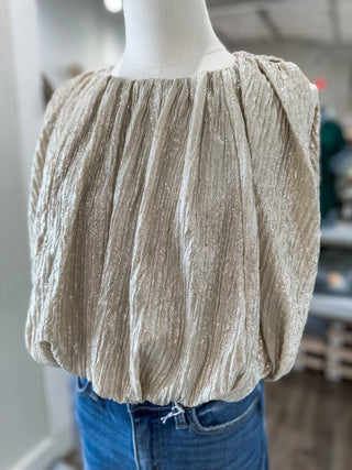 Champagne Shimmer the Night Away Bubble Top