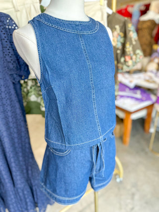 Better in Denim Shorts Set