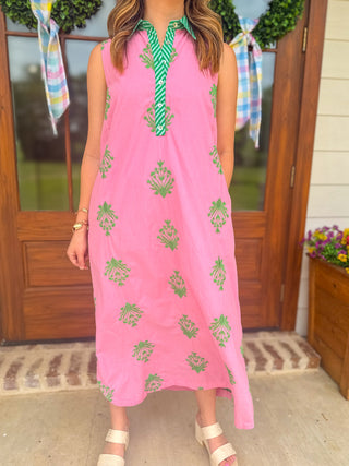 Pink Tropic Dream Midi Dress