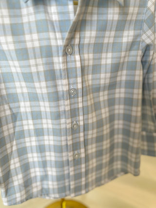Blue Plaid Button Down Shirt